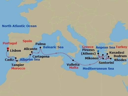 Cruise Itinerary Map