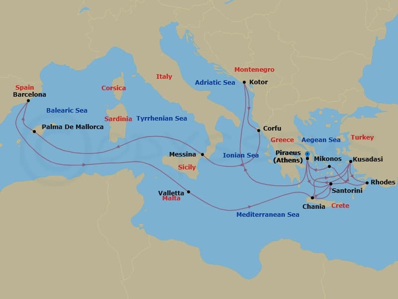 Cruise Itinerary Map