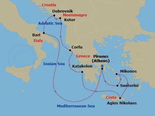 Cruise Itinerary Map