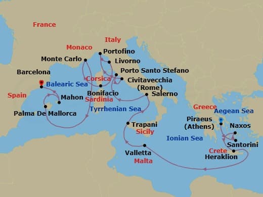 Cruise Itinerary Map