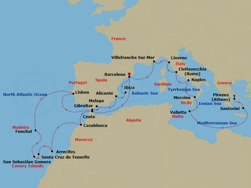 Cruise Itinerary Map
