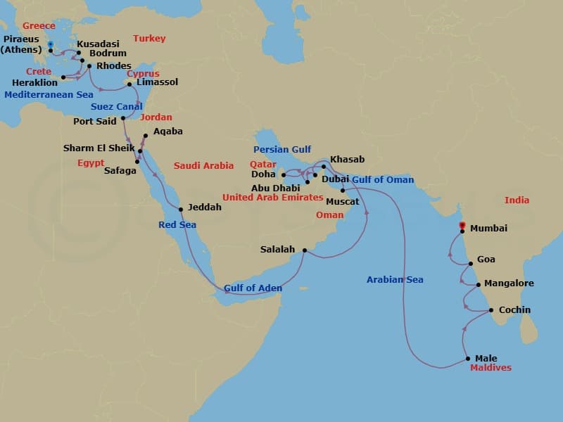 Cruise Itinerary Map