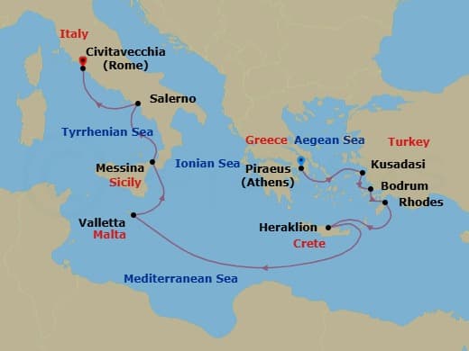 Cruise Itinerary Map