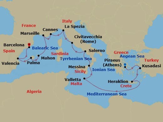 Cruise Itinerary Map