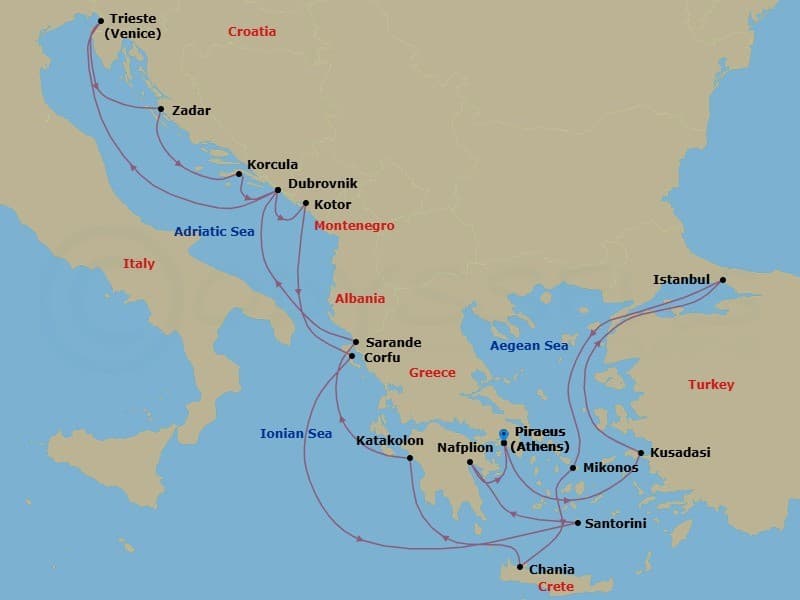 Cruise Itinerary Map