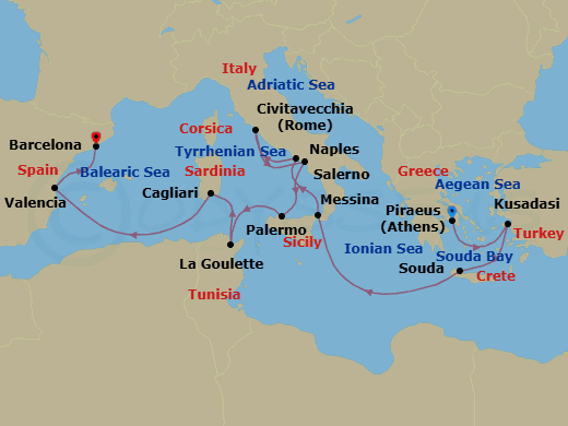 Cruise Itinerary Map