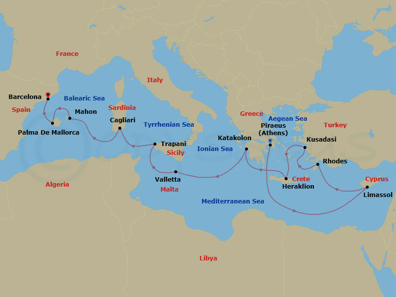 Cruise Itinerary Map