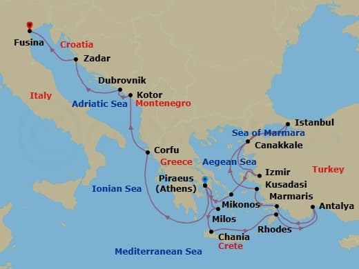 Cruise Itinerary Map
