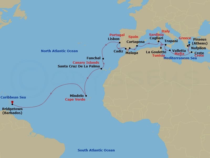 Cruise Itinerary Map