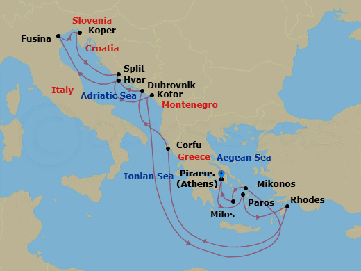 Cruise Itinerary Map