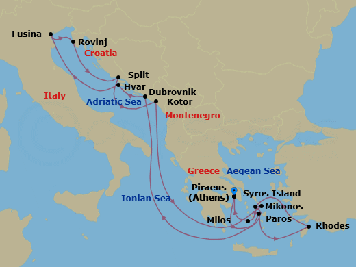 Cruise Itinerary Map