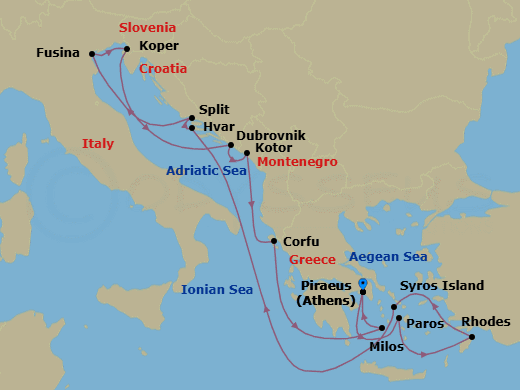 Cruise Itinerary Map