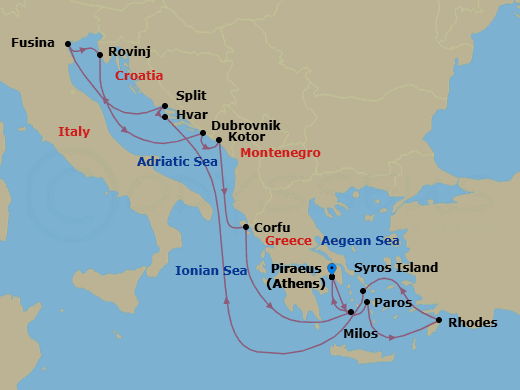 Cruise Itinerary Map