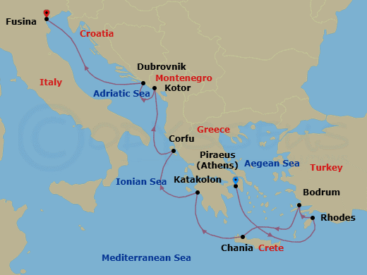 Cruise Itinerary Map