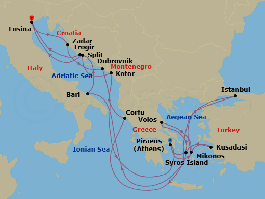 Cruise Itinerary Map