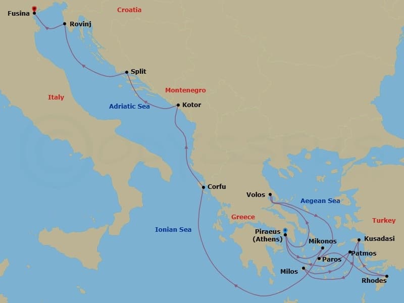 Cruise Itinerary Map