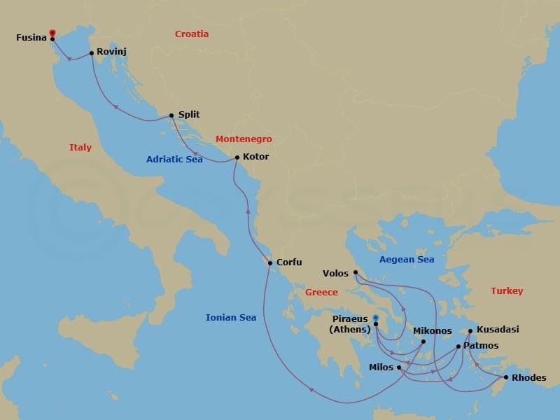 Cruise Itinerary Map