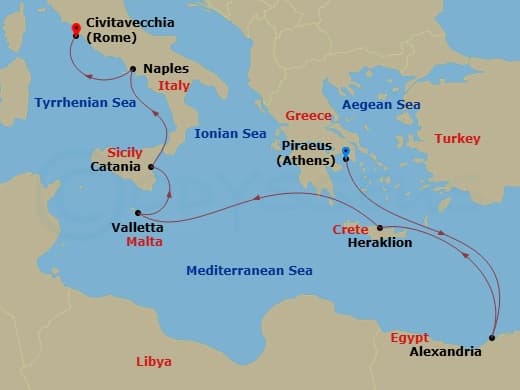 Cruise Itinerary Map