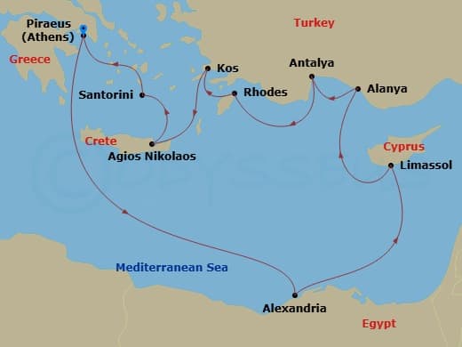 Cruise Itinerary Map