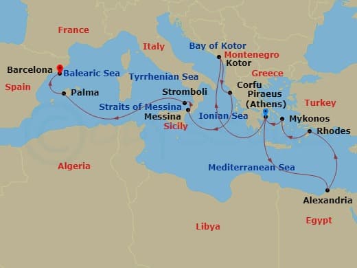 Cruise Itinerary Map