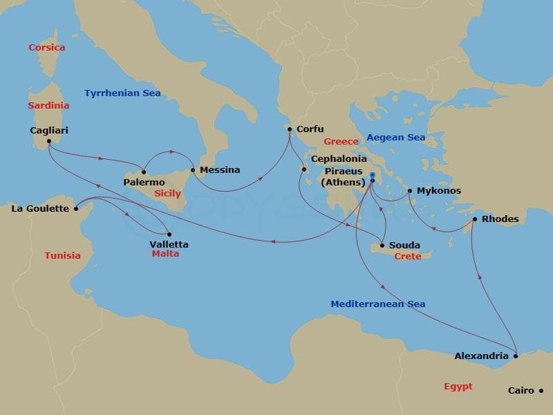 Cruise Itinerary Map