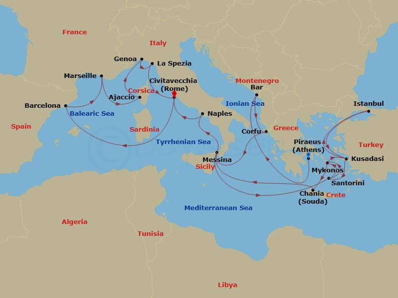 Cruise Itinerary Map