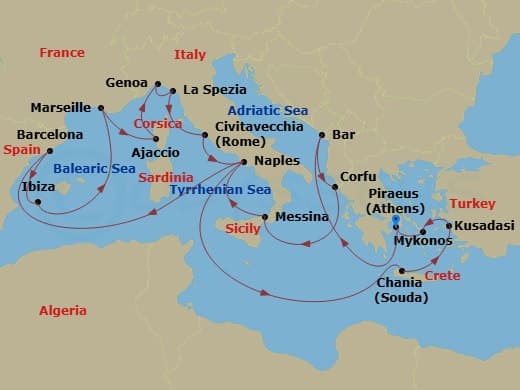 Cruise Itinerary Map