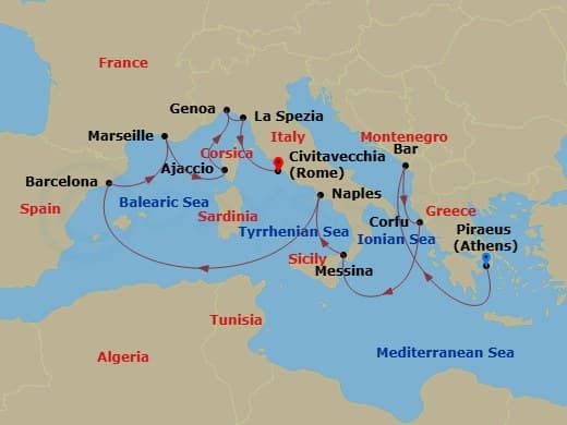 Cruise Itinerary Map