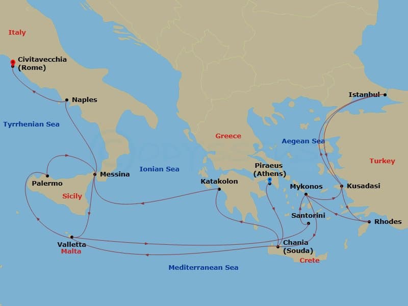 Cruise Itinerary Map