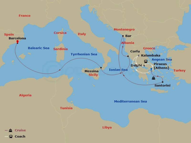 Cruise Itinerary Map