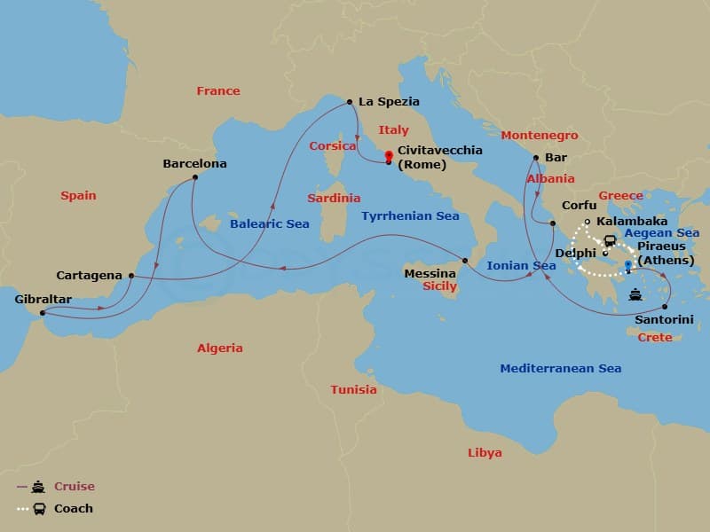 Cruise Itinerary Map