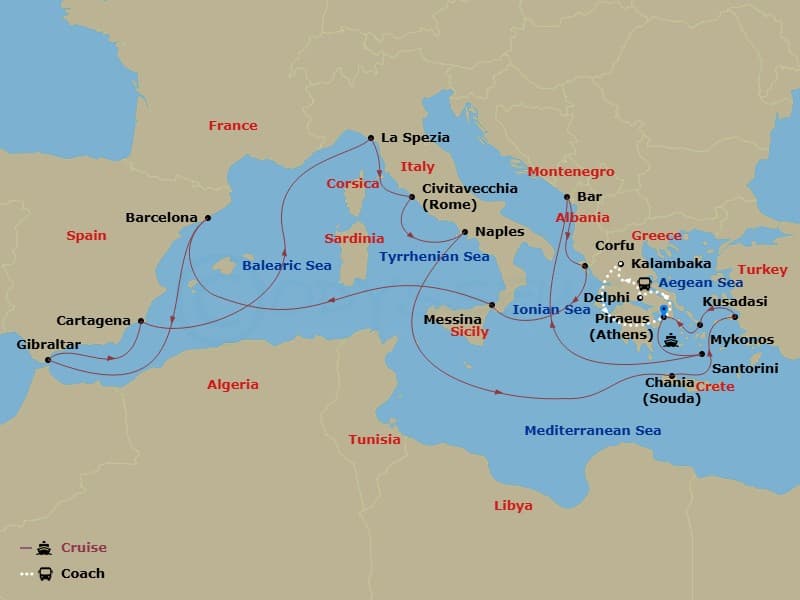 Cruise Itinerary Map
