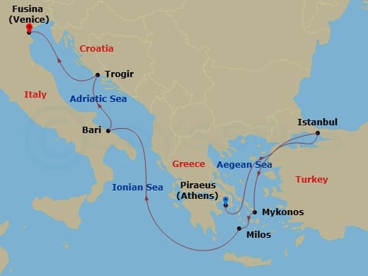 Cruise Itinerary Map