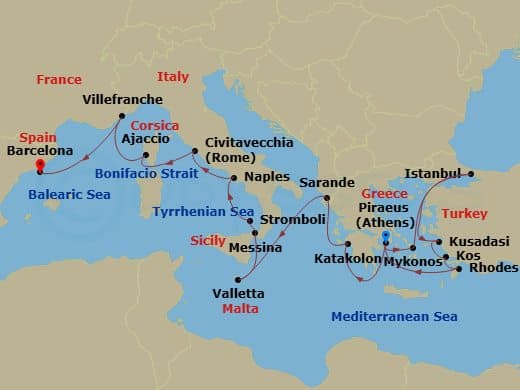 Cruise Itinerary Map