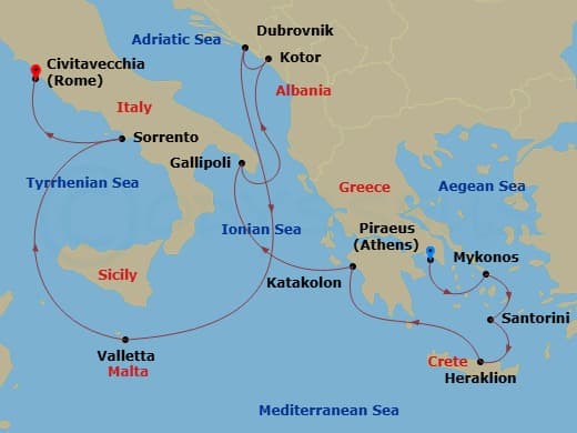 Cruise Itinerary Map