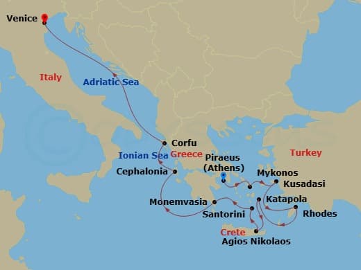 Cruise Itinerary Map