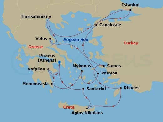 Cruise Itinerary Map