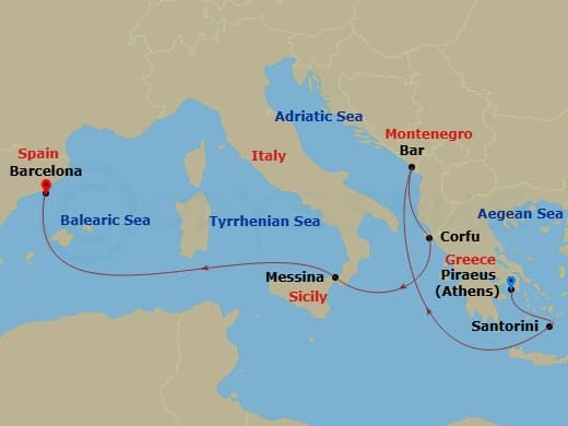 Cruise Itinerary Map