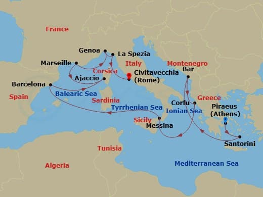 Cruise Itinerary Map