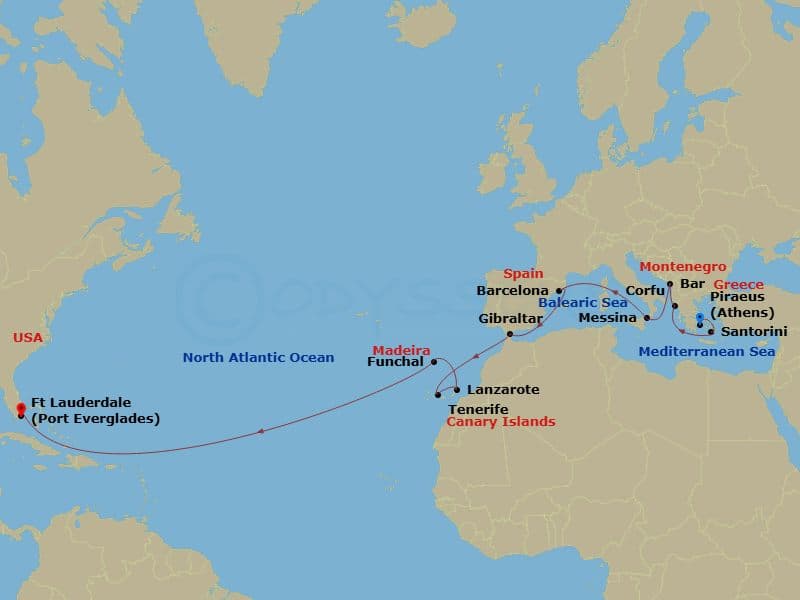 Cruise Itinerary Map
