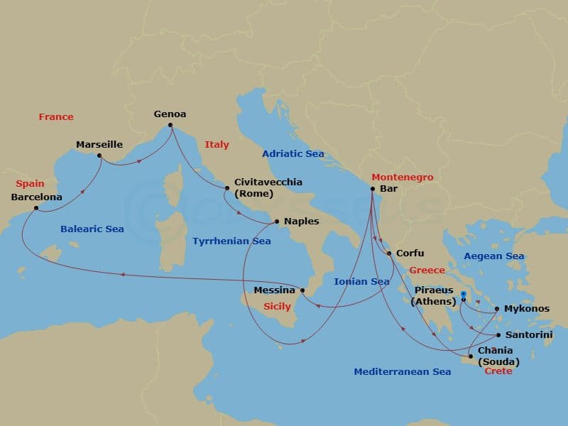 Cruise Itinerary Map