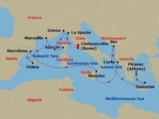 Cruise Itinerary Map