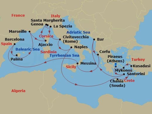 Cruise Itinerary Map