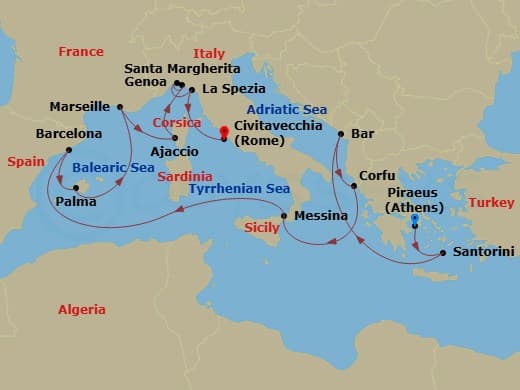Cruise Itinerary Map