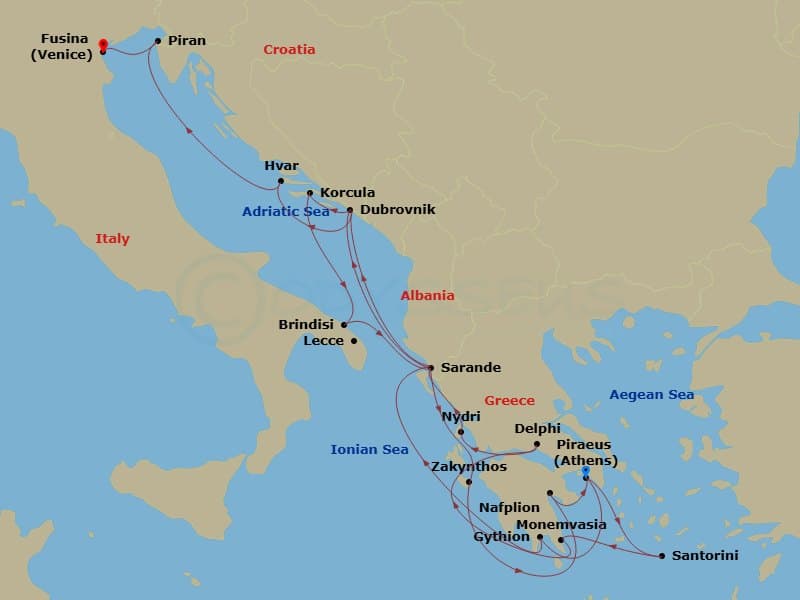 Cruise Itinerary Map
