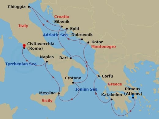 Cruise Itinerary Map