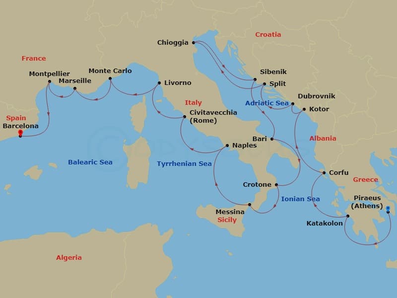 Cruise Itinerary Map