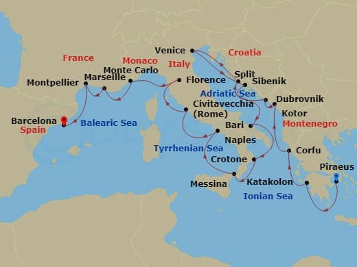 Cruise Itinerary Map