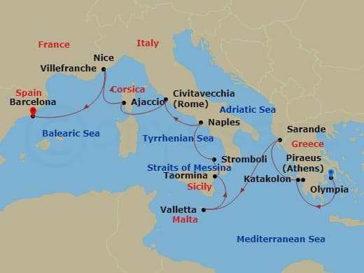 Cruise Itinerary Map