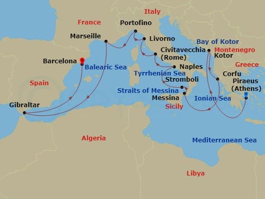 Cruise Itinerary Map